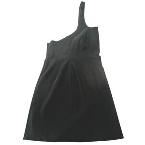 VTG Cache Black One Shoulder‎ Mini Dress 6 Elegant Asymmetrical Artsy Timeless